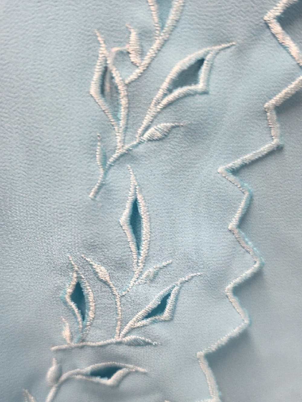 Turquoise Embroidered Button-Front Blouse - Picture 3 of 4